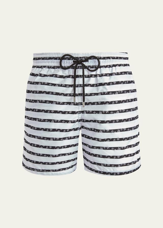 Mens Micro-Turtle Striped Swim Shorts Product Image