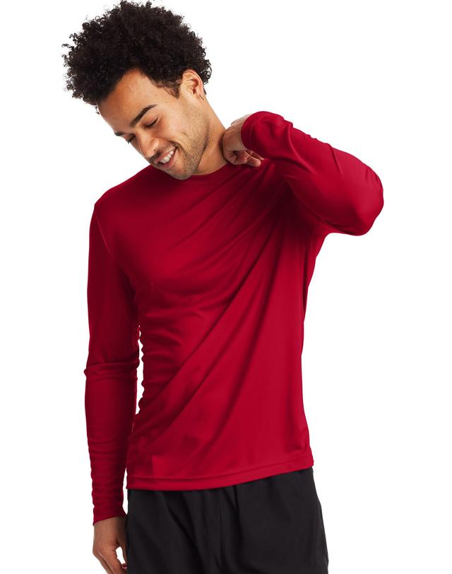 Hanes Sport Cool DRI Mens Performance Long Sleeve T-Shirt, Value 2-Pack Graphite 3XL Product Image