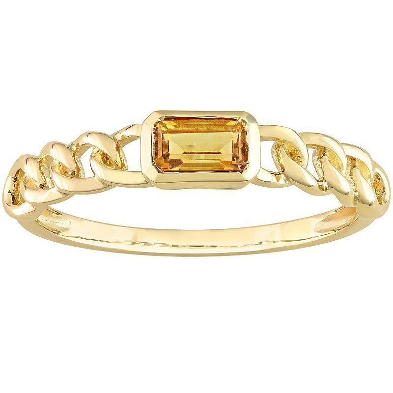 Stella Grace 10k Gold Citrine Link Ring, Womens Product Image