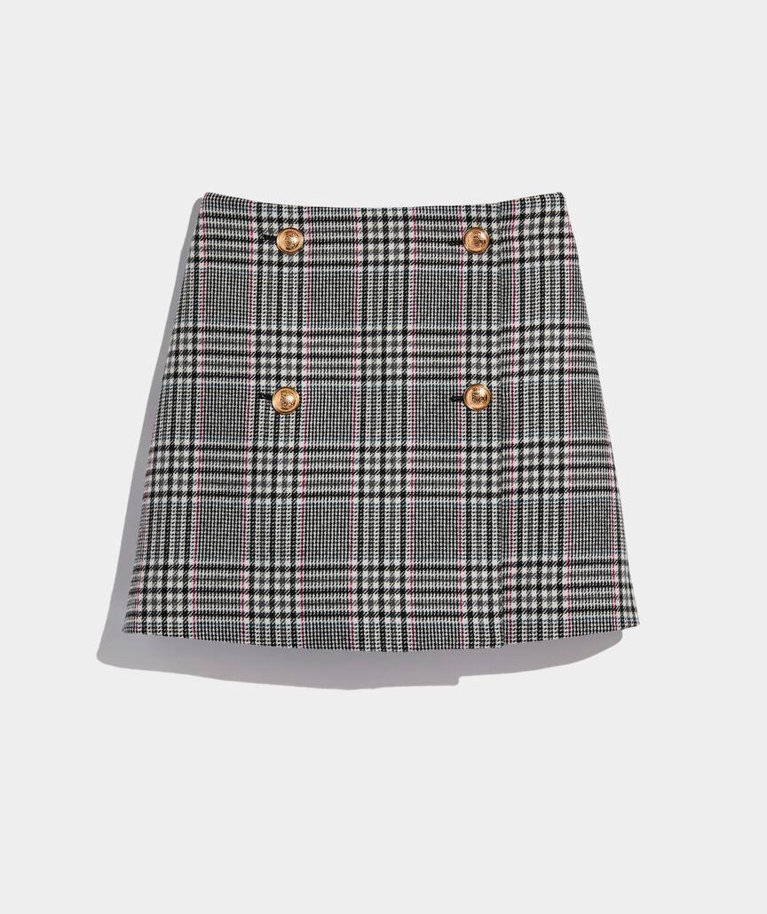 Wool Button-Front Mini Skirt Product Image