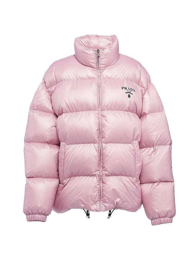 Womens Re-Nylon Hooded Down Jacket Product Image