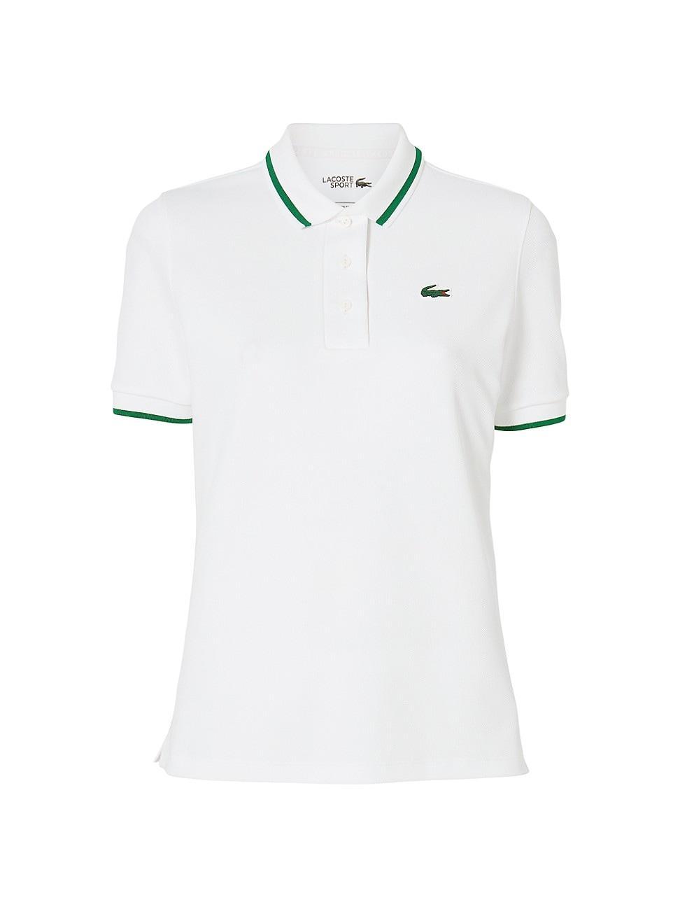 Womens Lacoste x Bandier Heritage Cropped Performance Polo product image