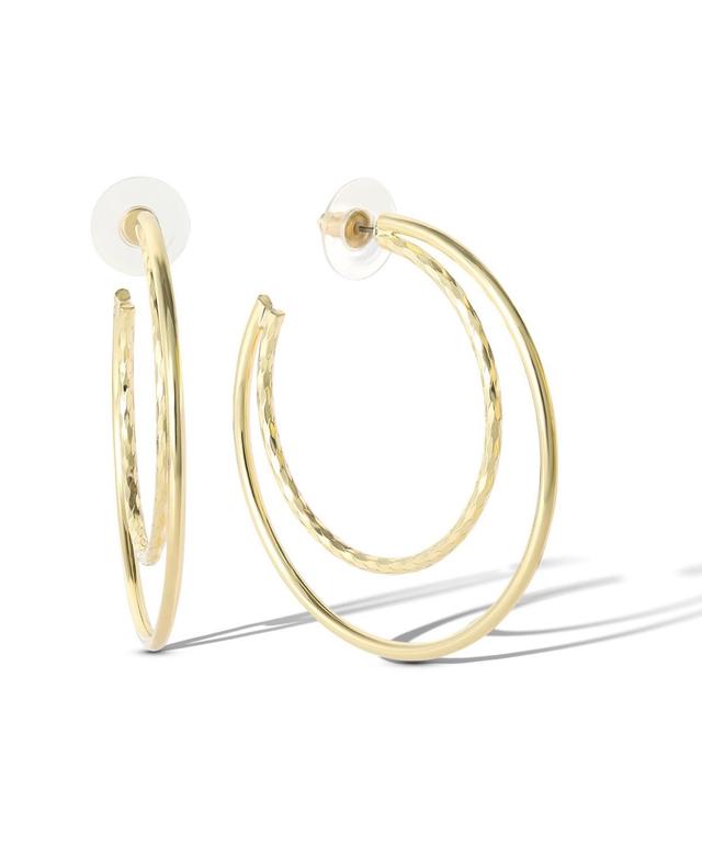 Jessica Simpson Womens Double Hoop Earrings - Gold-Tone Hoop Earrings Product Image