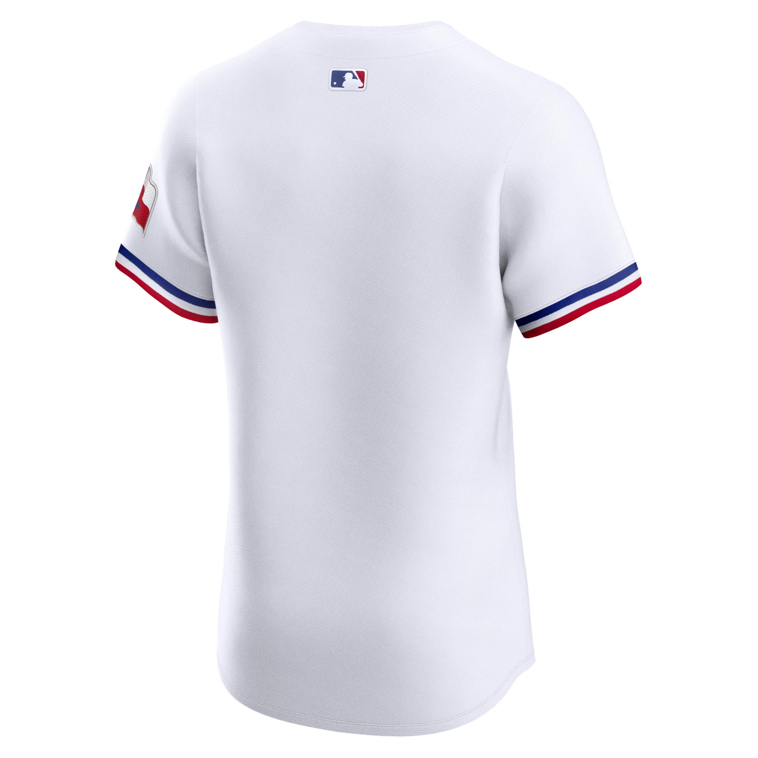 Nike Mens White Texas Rangers Home Elite Jersey - White Product Image