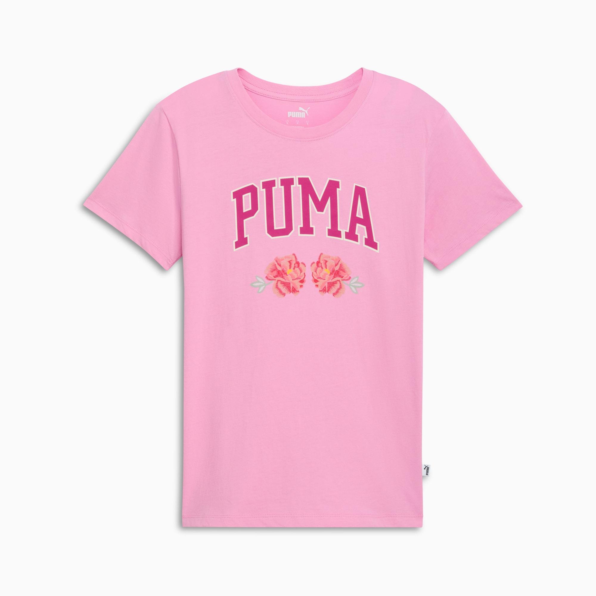 Floral Faux Embroidery Women's Tee Product Image