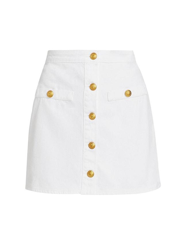 Womens Kris Denim Button-Front Miniskirt Product Image