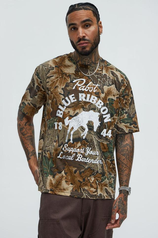 Pabst Blue Ribbon 1844 Short Sleeve Tee - Camouflage Product Image