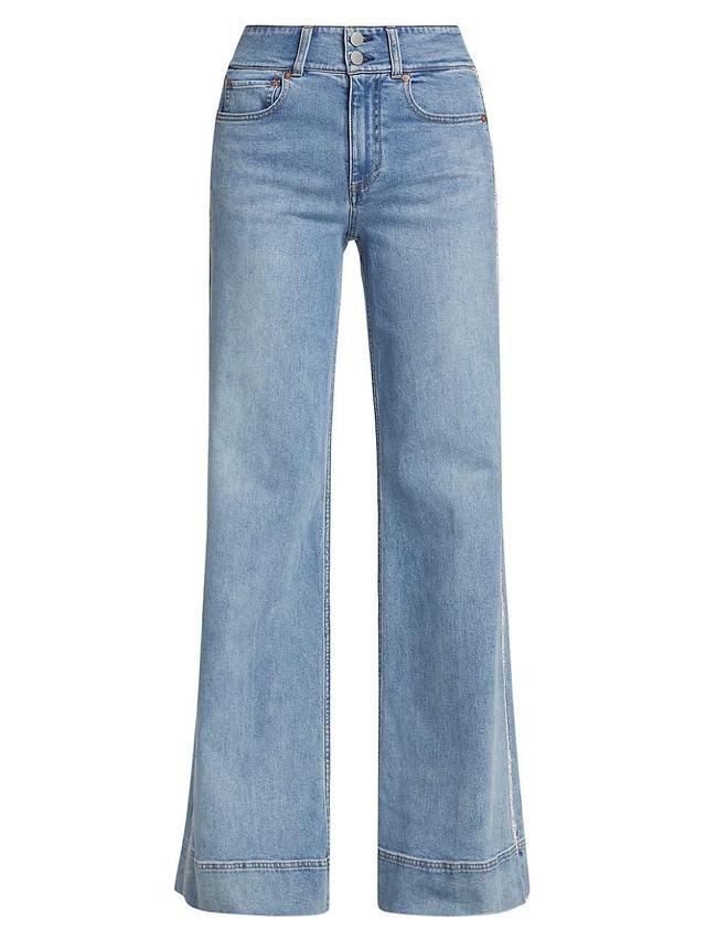 Alice and Olivia Missa High Rise Wide Leg Jeans in Vintage Blue Product Image