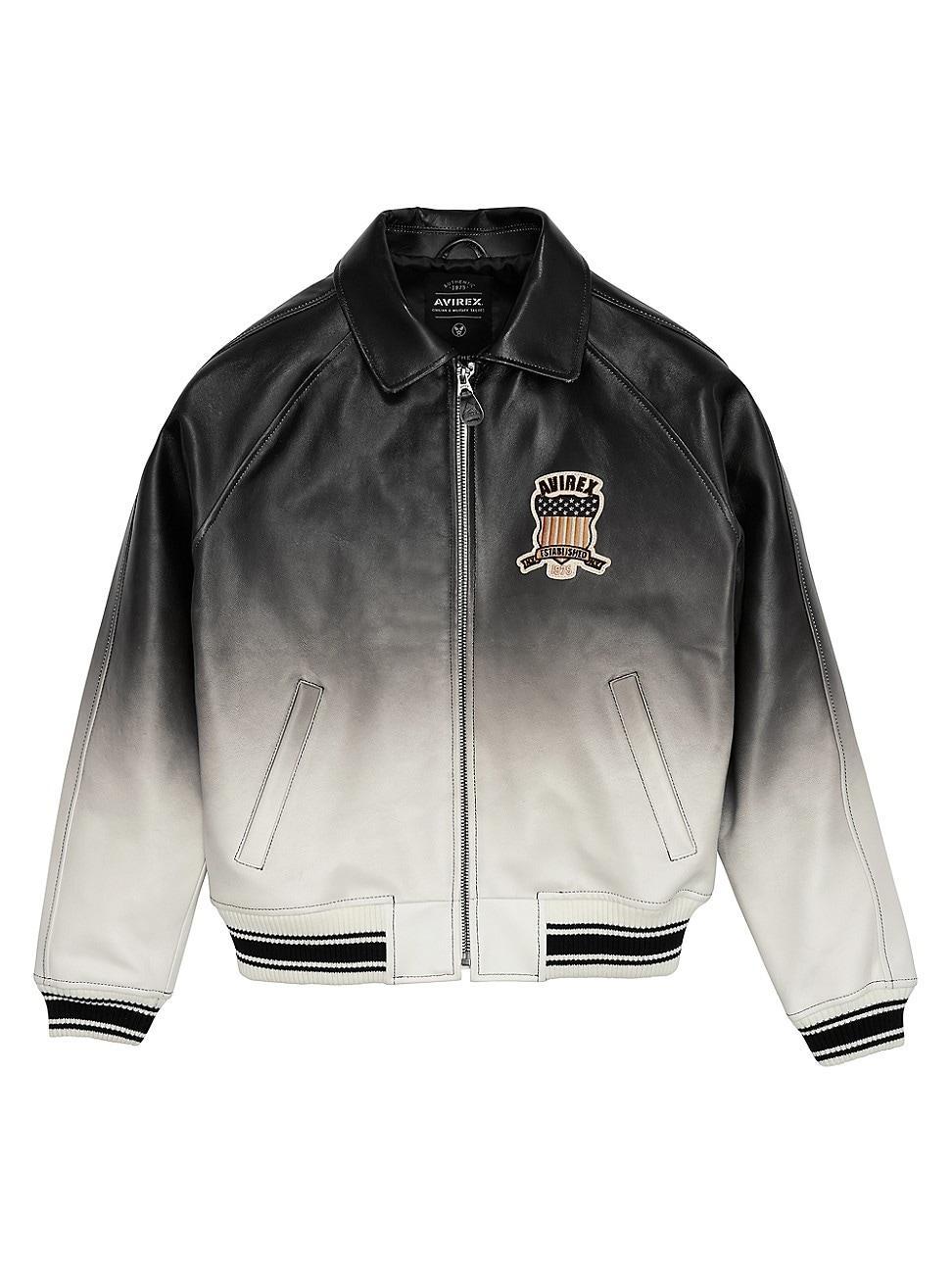 Mens Icon Ombre Leather Jacket Product Image