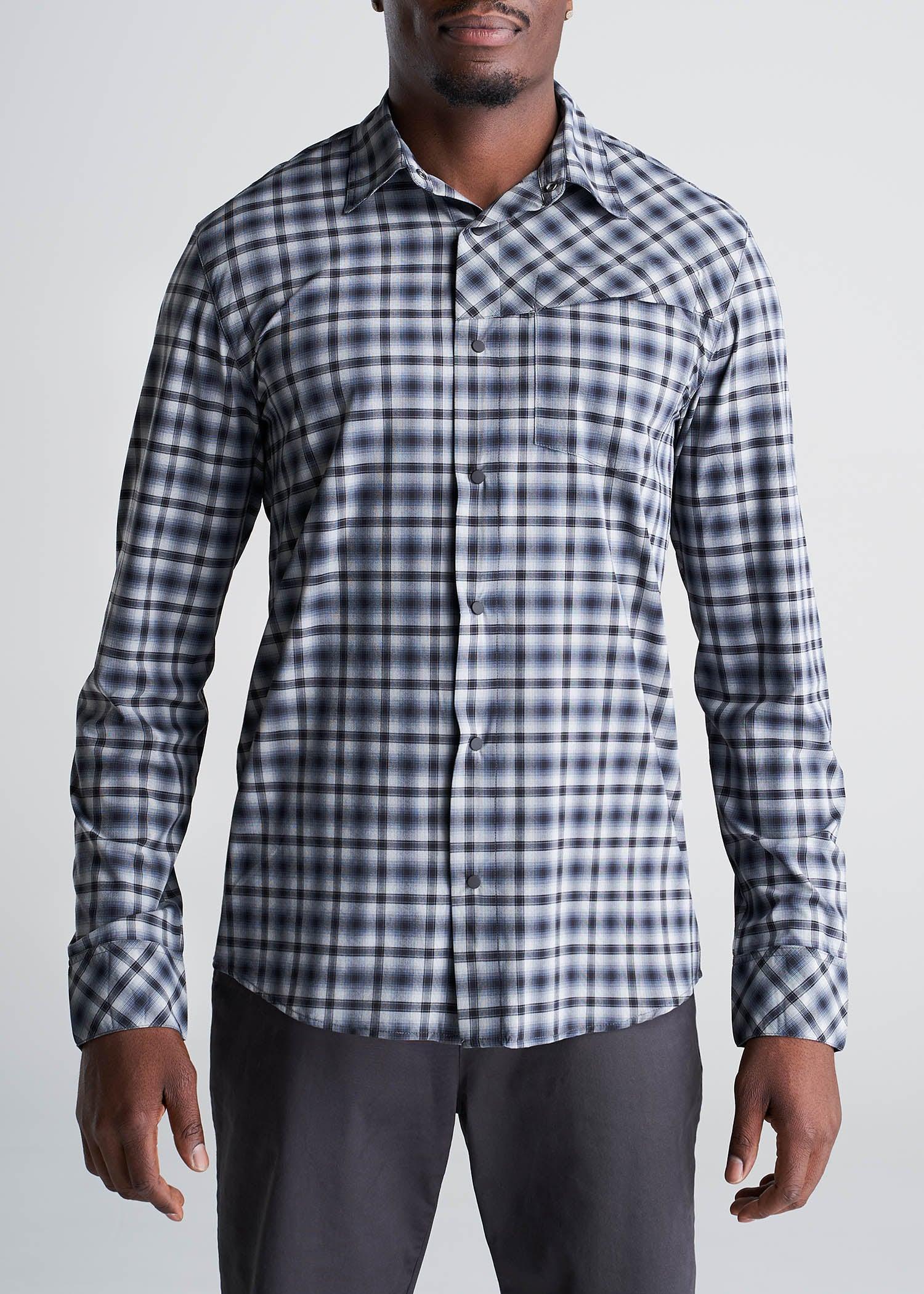 Tall Men's Ultra Lightweight Snap-Front Shirt in Midnight Canyon Male Product Image