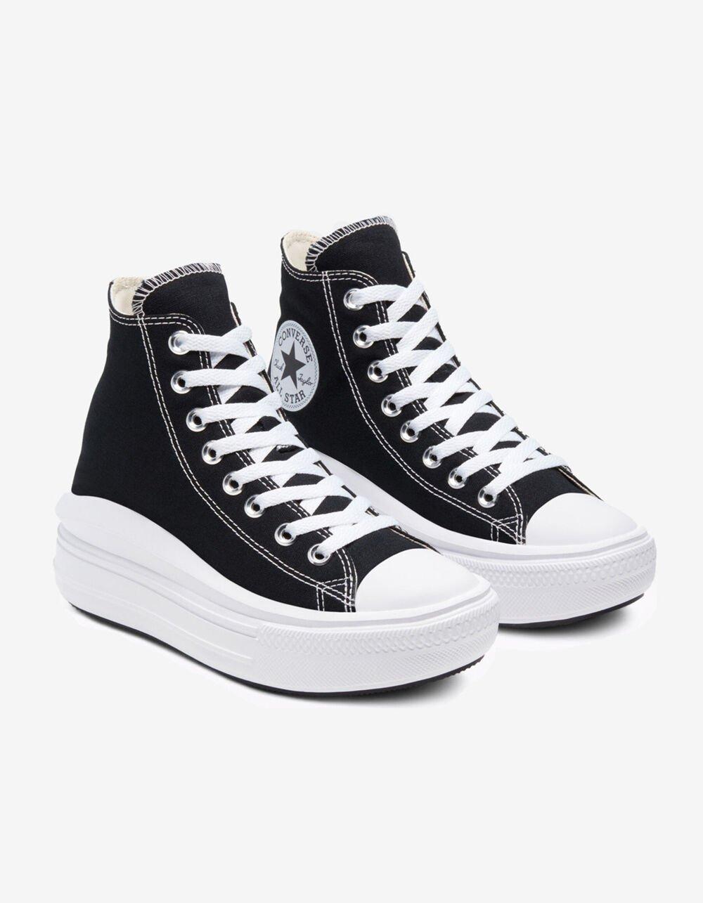 CONVERSE Chuck Taylor All Star Move Womens Black Platform High Top Shoes Product Image