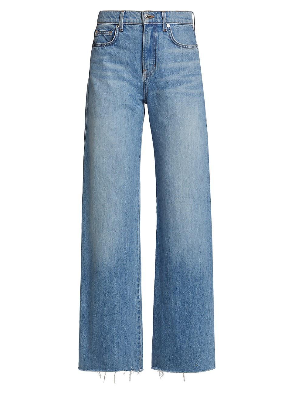 Womens Taylor High-Rise Wide-Leg Jeans Product Image