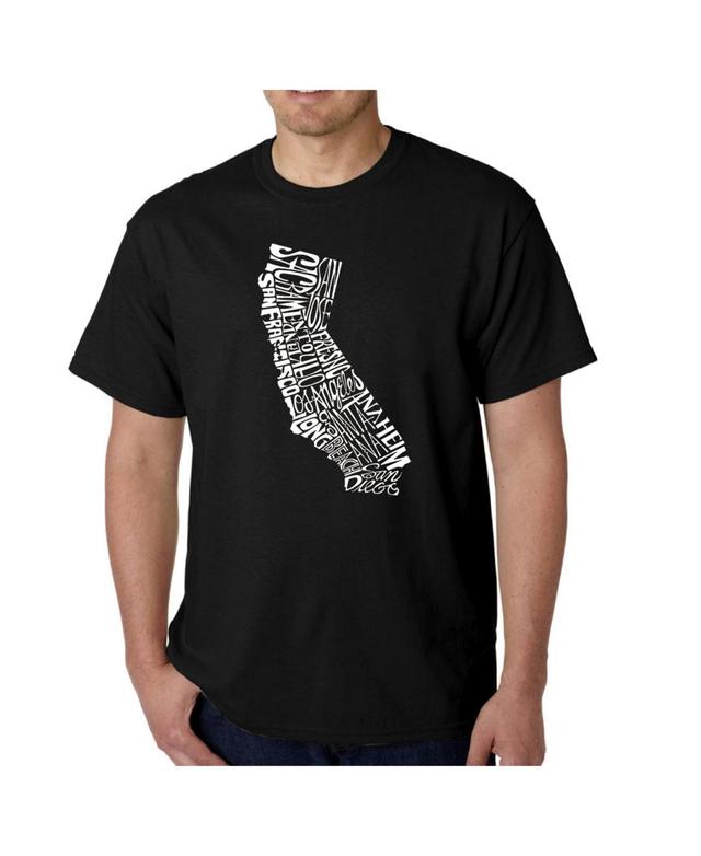 La Pop Art Mens Word Art T-Shirt - California State Product Image