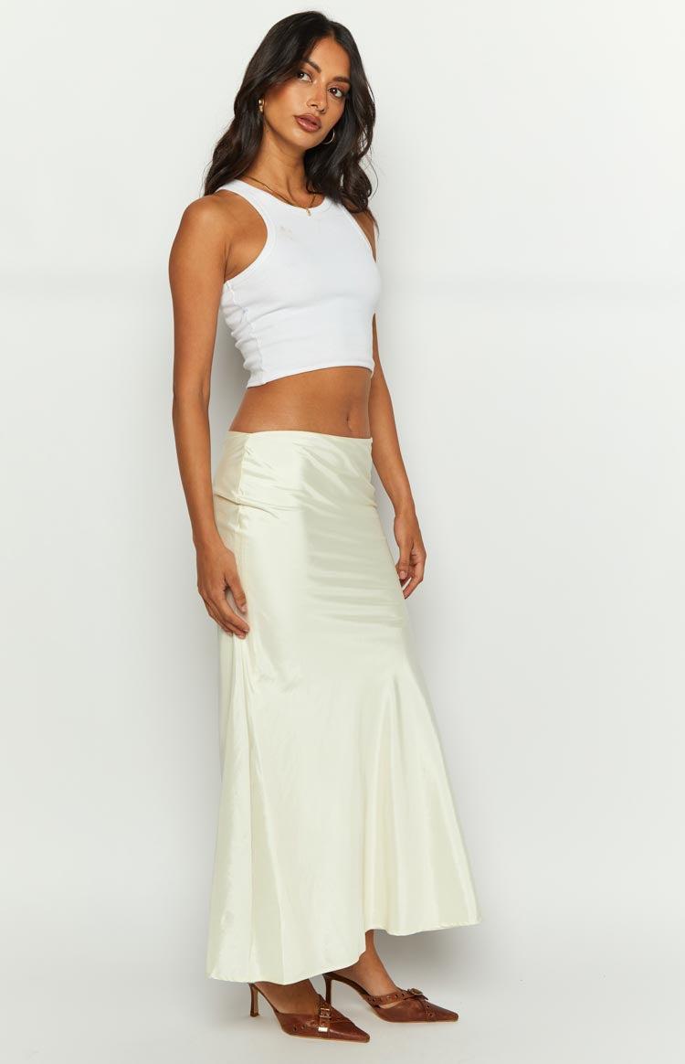 Big Love Cream Maxi Skirt Product Image