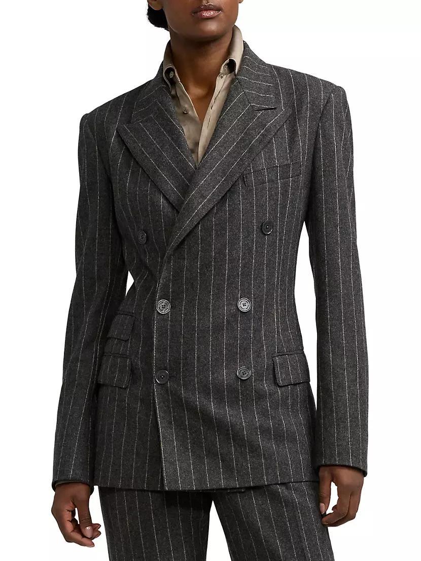 Kent Chalk Stripe Flannel Blazer Product Image