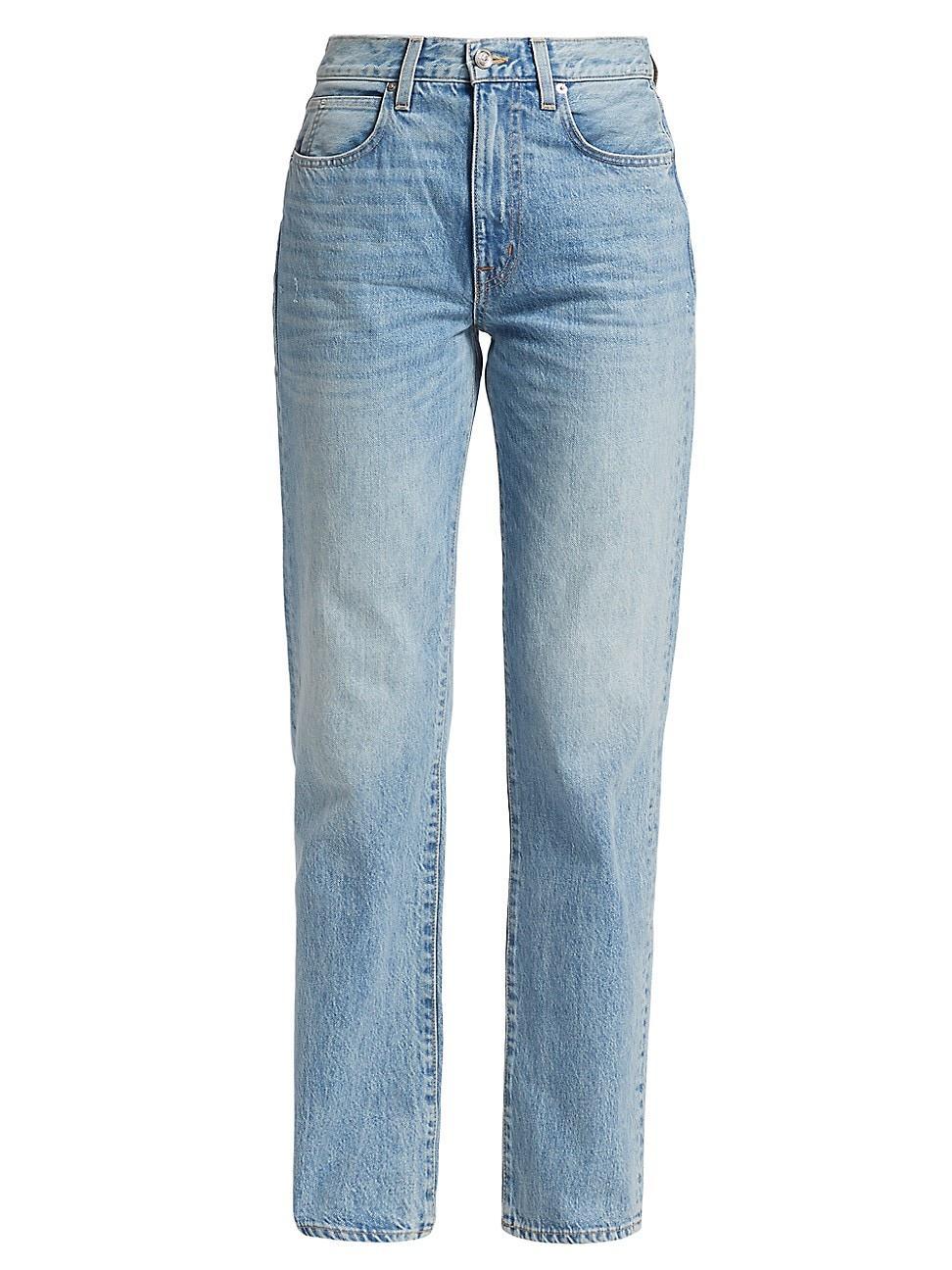 Womens London High-Rise Straight-Leg Jeans product image