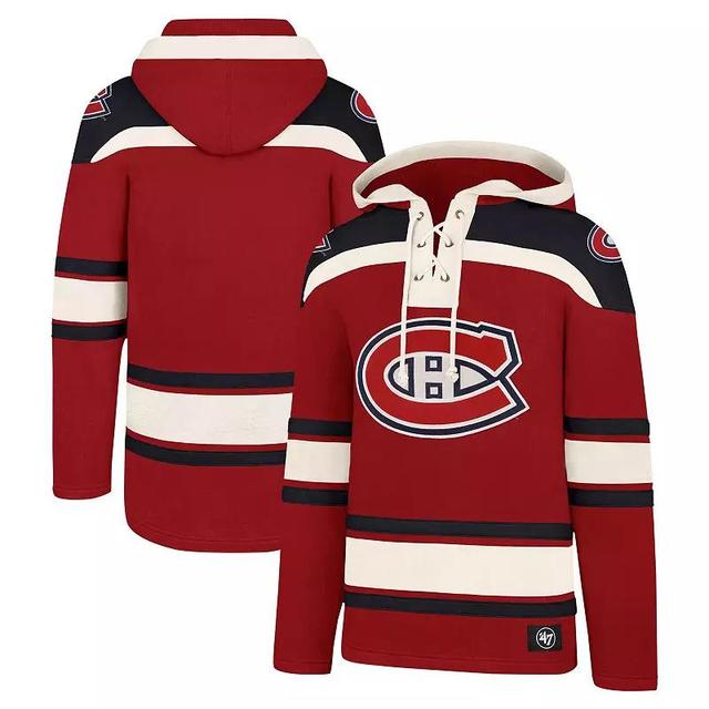 Mens 47 Red Montreal Canadiens Superior Lacer Pullover Hoodie Product Image