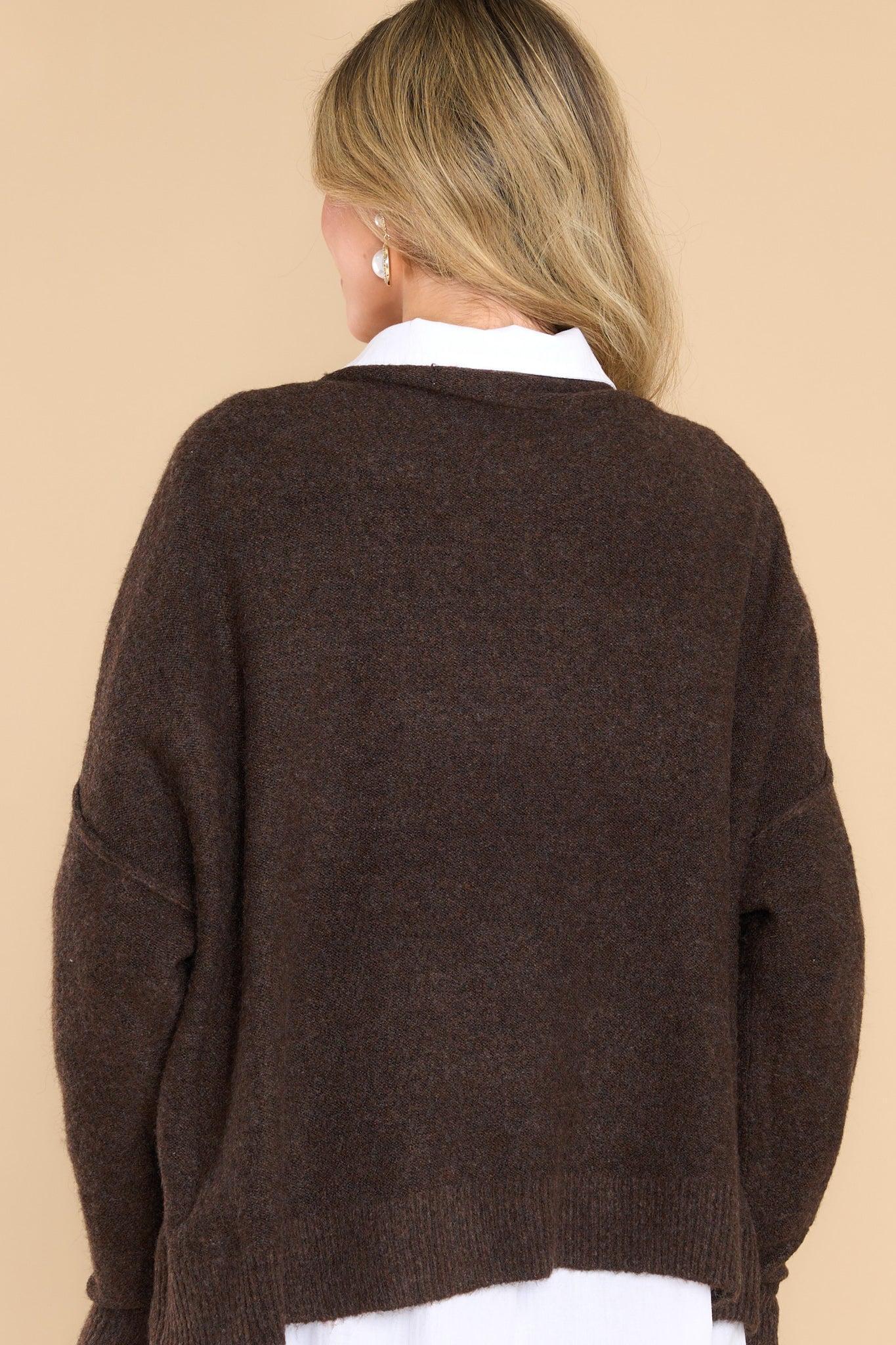 Full Heart Dark Brown Sweater Product Image