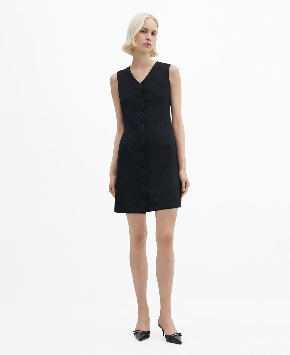 Mango Womens Short Buttoned Dress Product Image