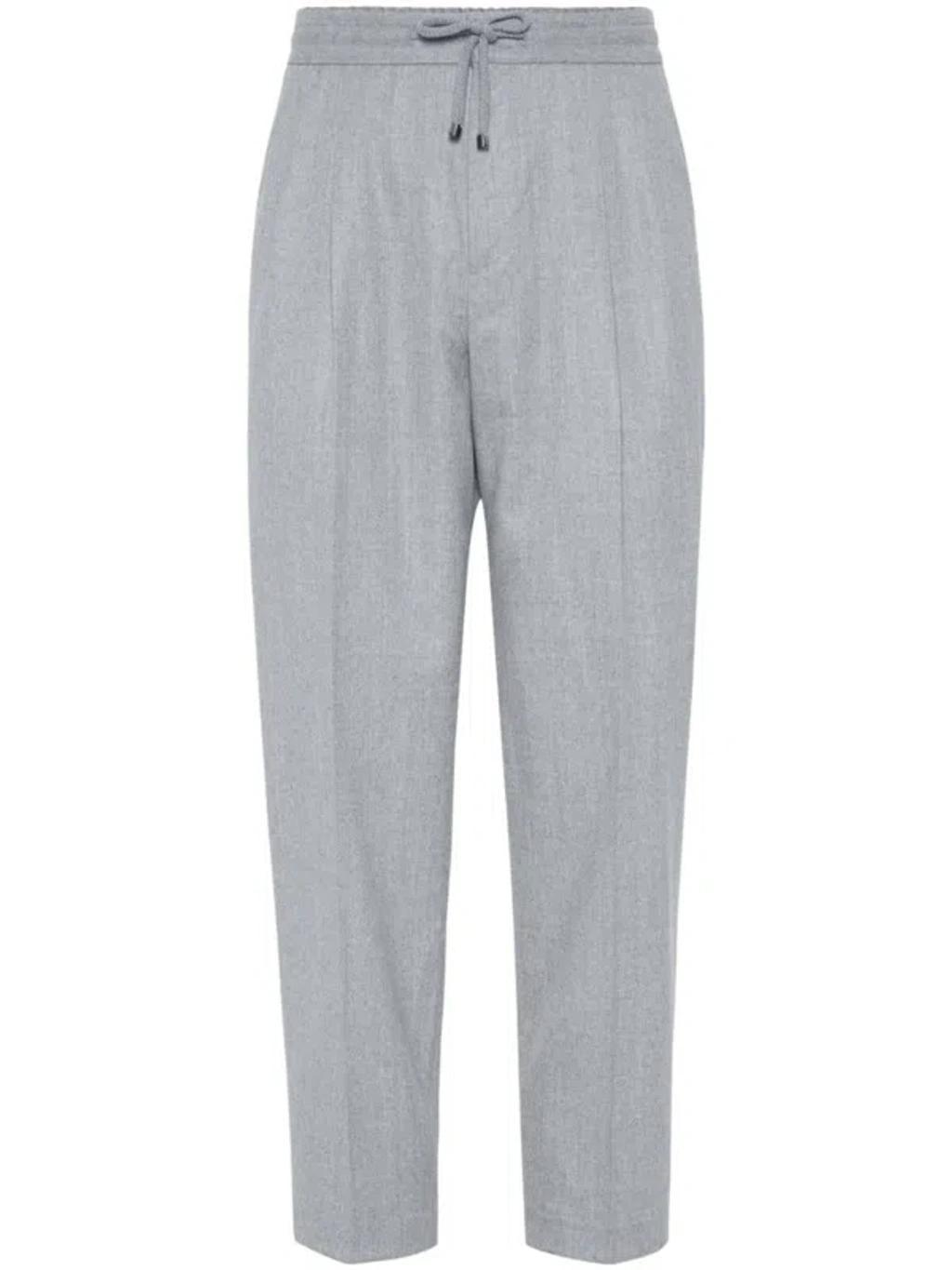 Men's Wool Flannel Leisure Fit Pants In Grigio product image