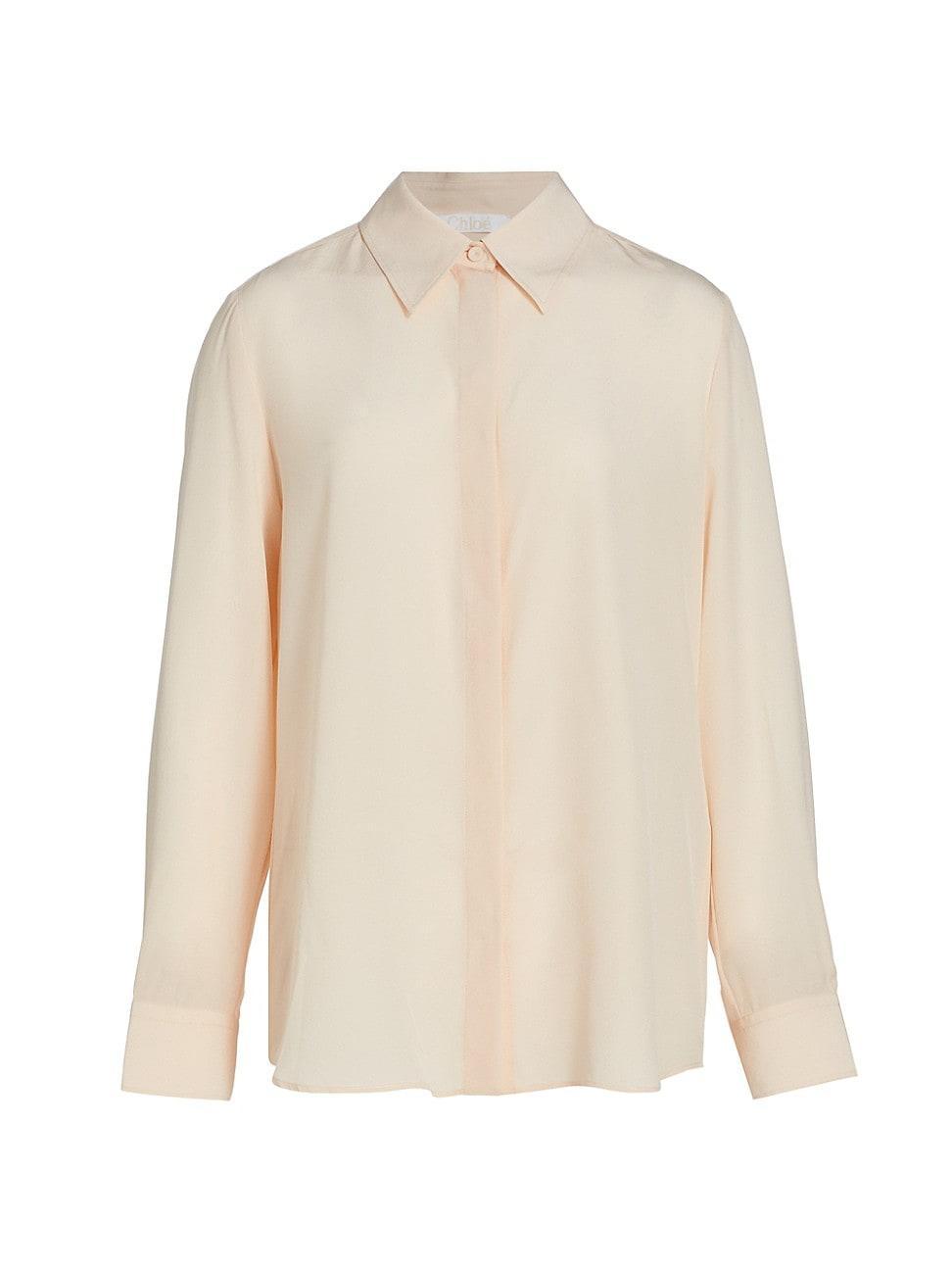 Womens Relaxed Silk Shirt Product Image