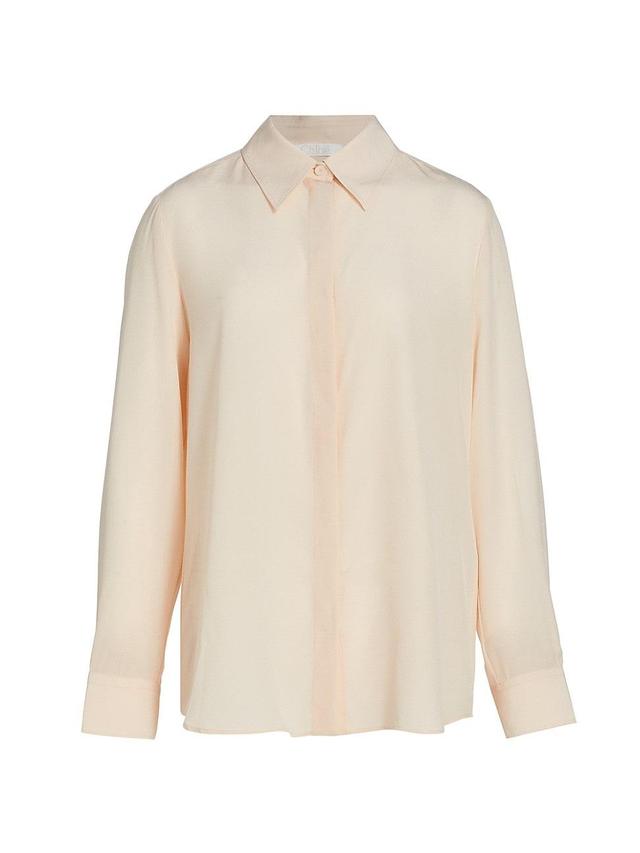 Womens Relaxed Silk Shirt Product Image