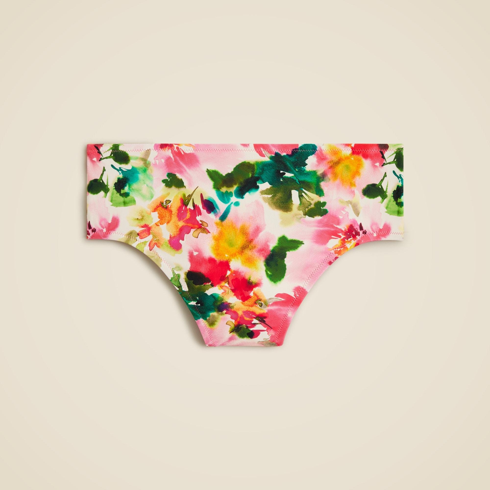 High-rise full-coverage bikini bottom in floral Product Image