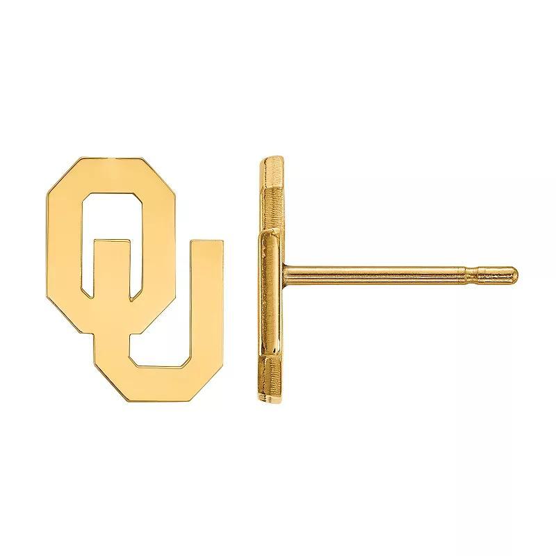 LogoArt 14K Gold Oklahoma Sooners Stud Earrings, Womens Product Image