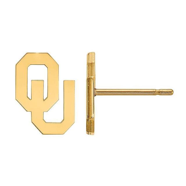 LogoArt 10K Gold Oklahoma Sooners Stud Earrings, Womens Product Image