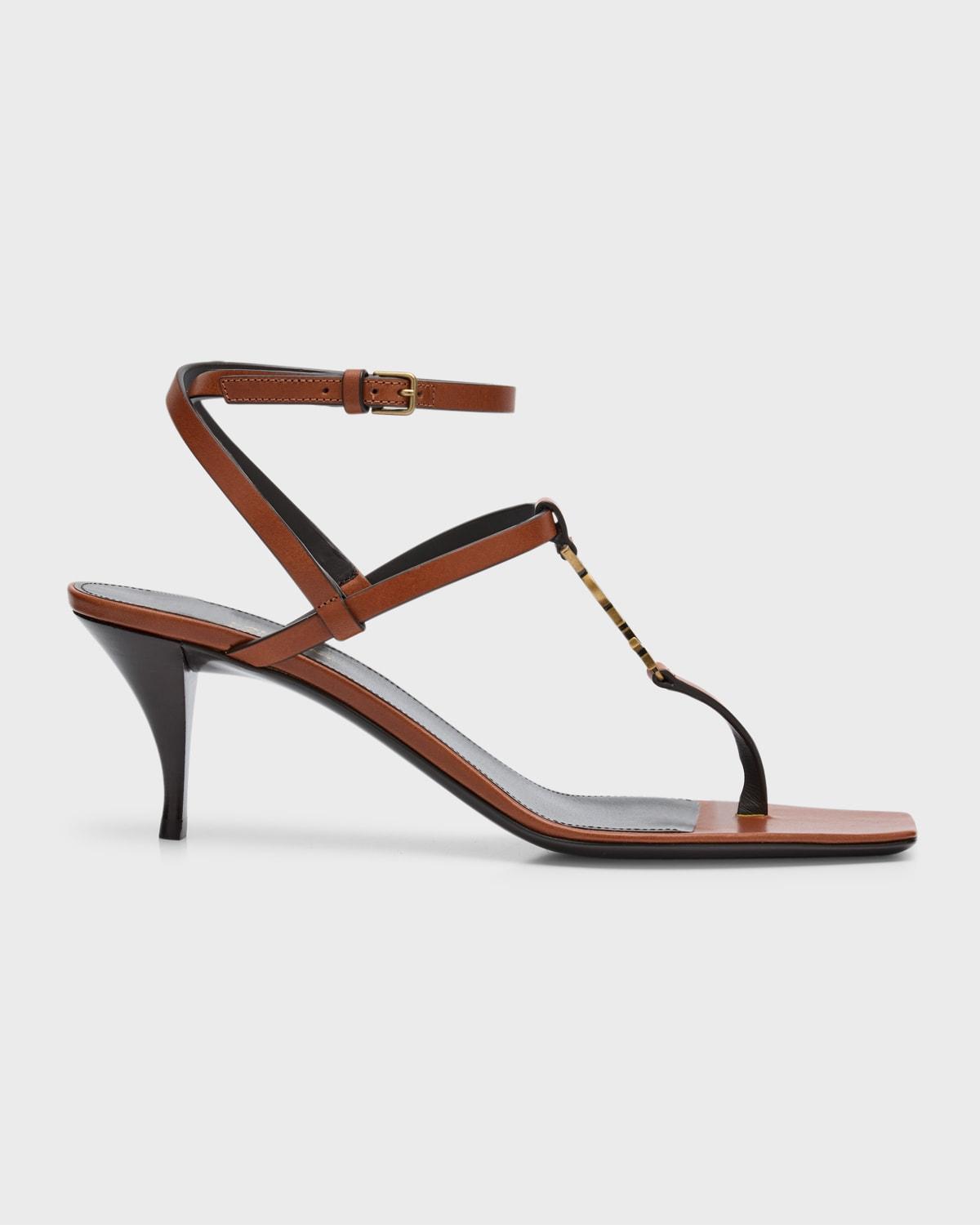 Vitti Leather YSL T-Strap Sandals Product Image