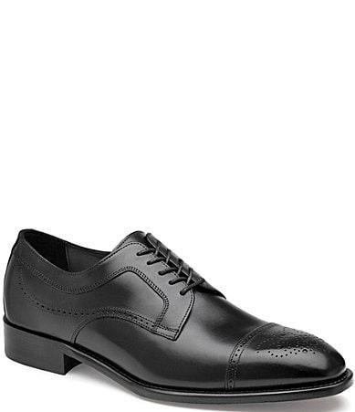 Johnston  Murphy Collection Mens Ellsworth Brogue Cap Toe Leather Oxfords Product Image