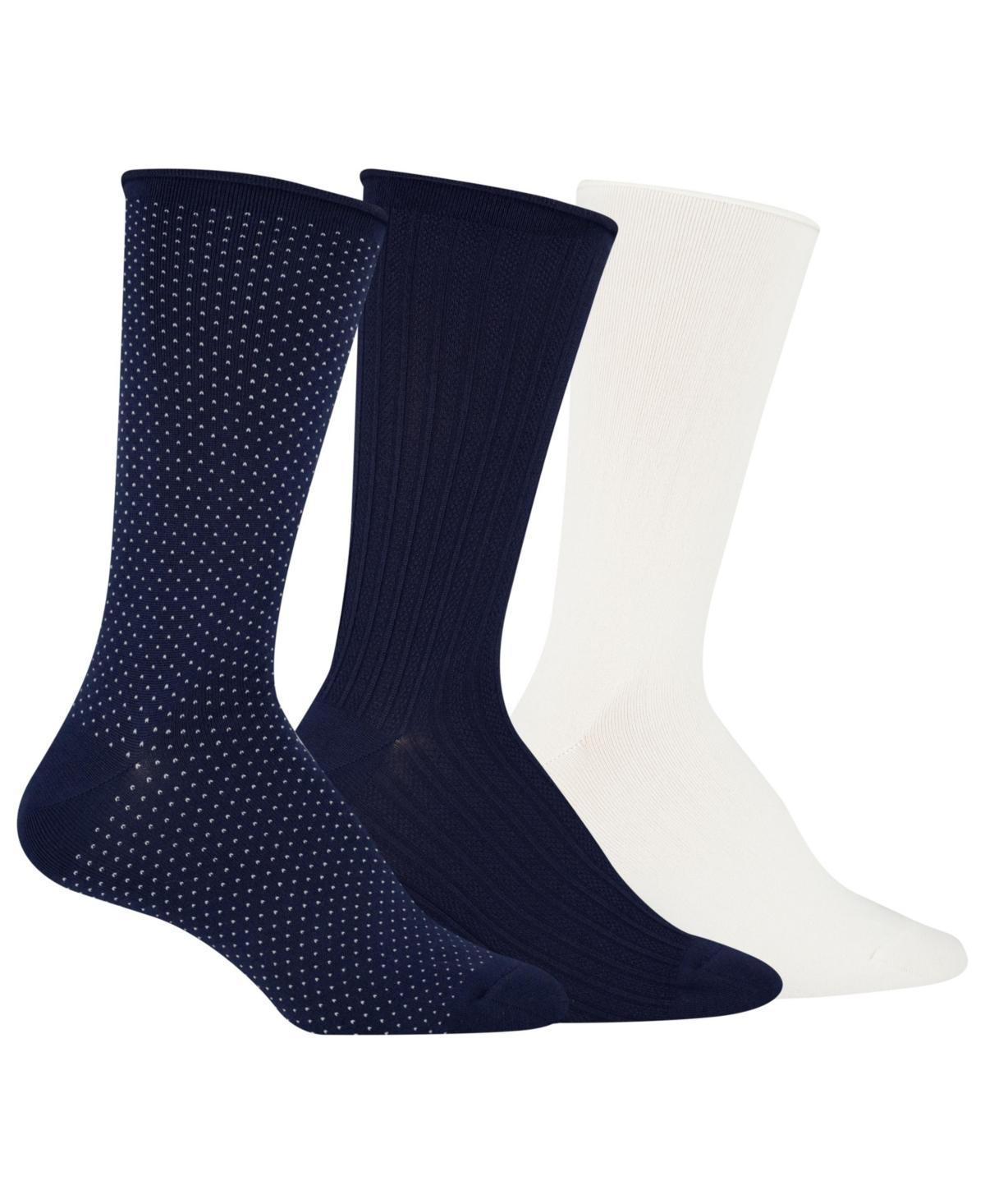 Lauren Ralph Lauren Womens Super Soft Pindot Roll Top 3pk Socks Product Image