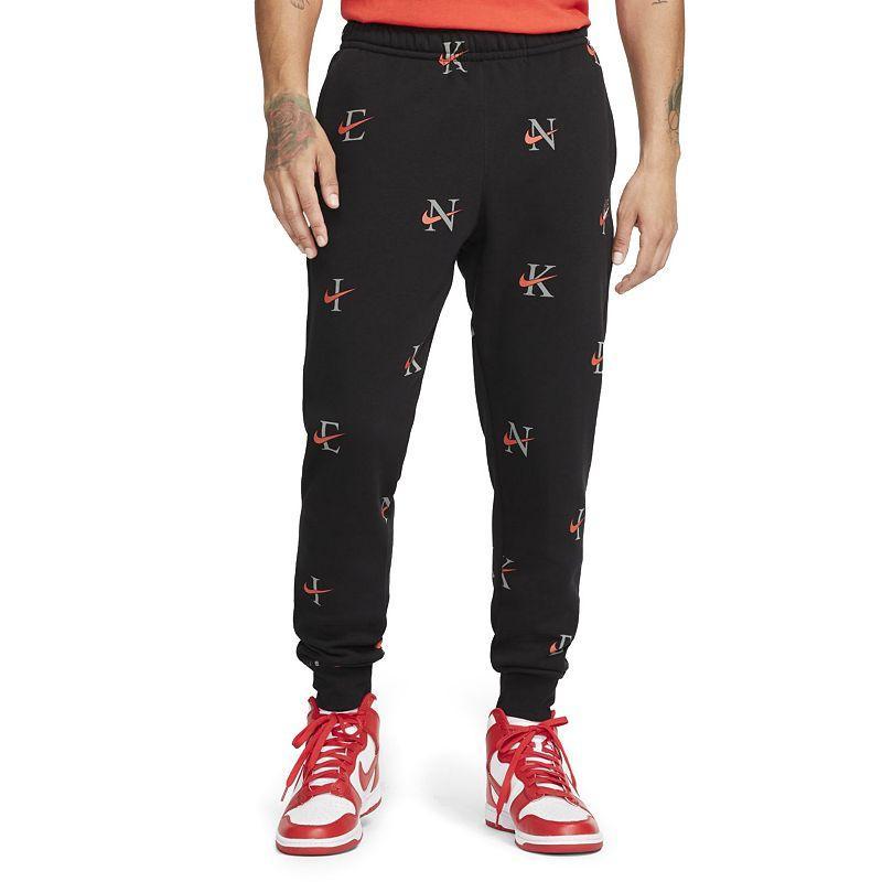 Mens Nike Printed Club Fleece Joggers Grey Product Image