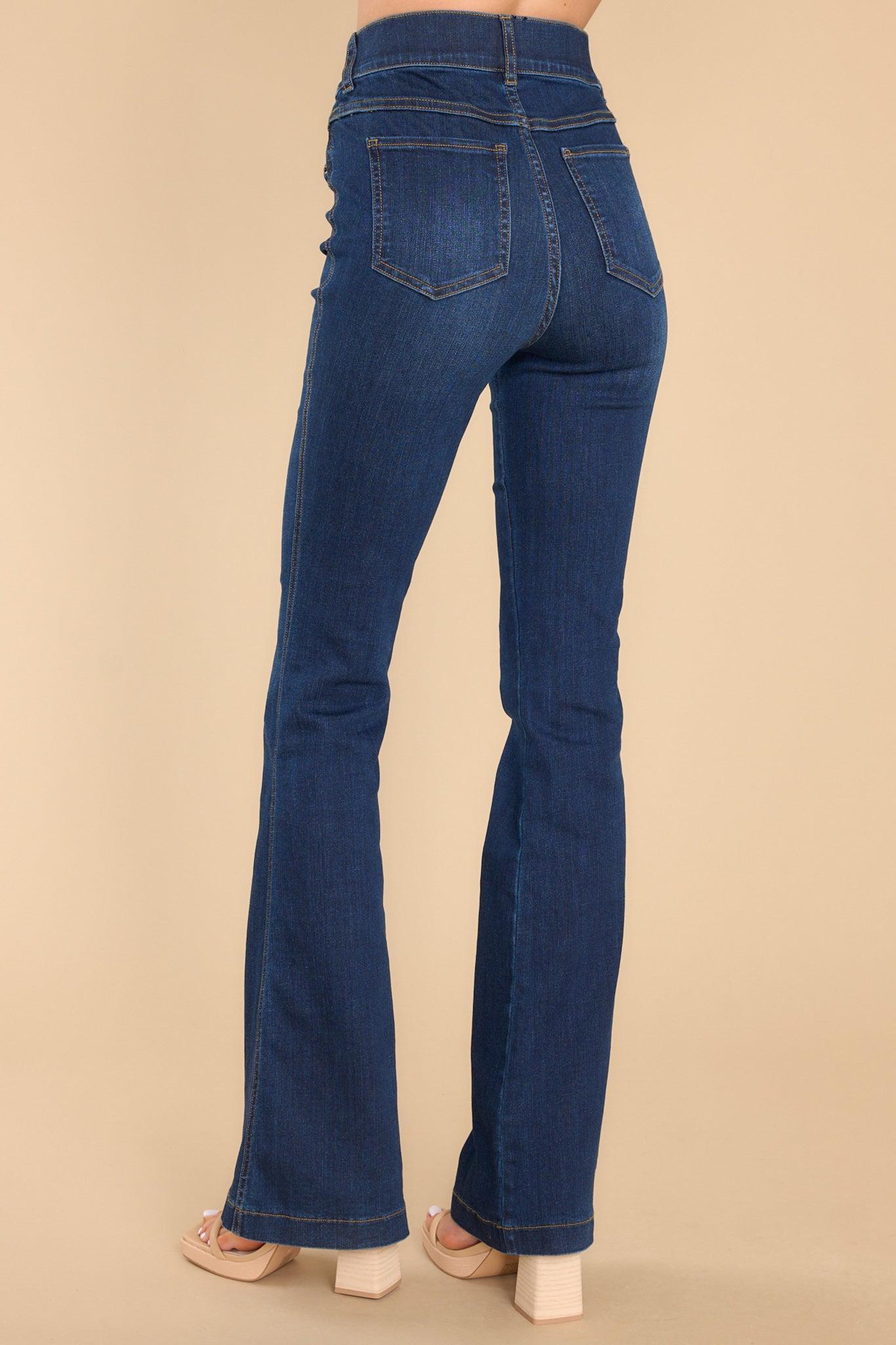 Spanx Midnight Shade Flare Jeans Blue Product Image