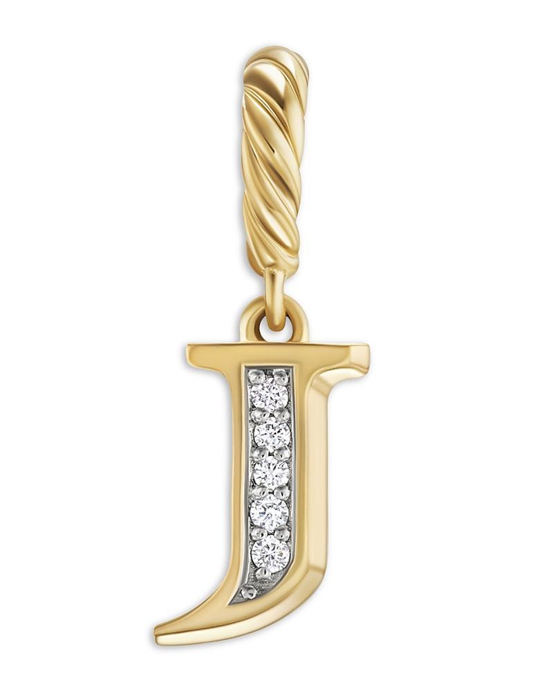 Womens Pav Initial Pendant in 18K Yellow Gold with Diamonds Product Image