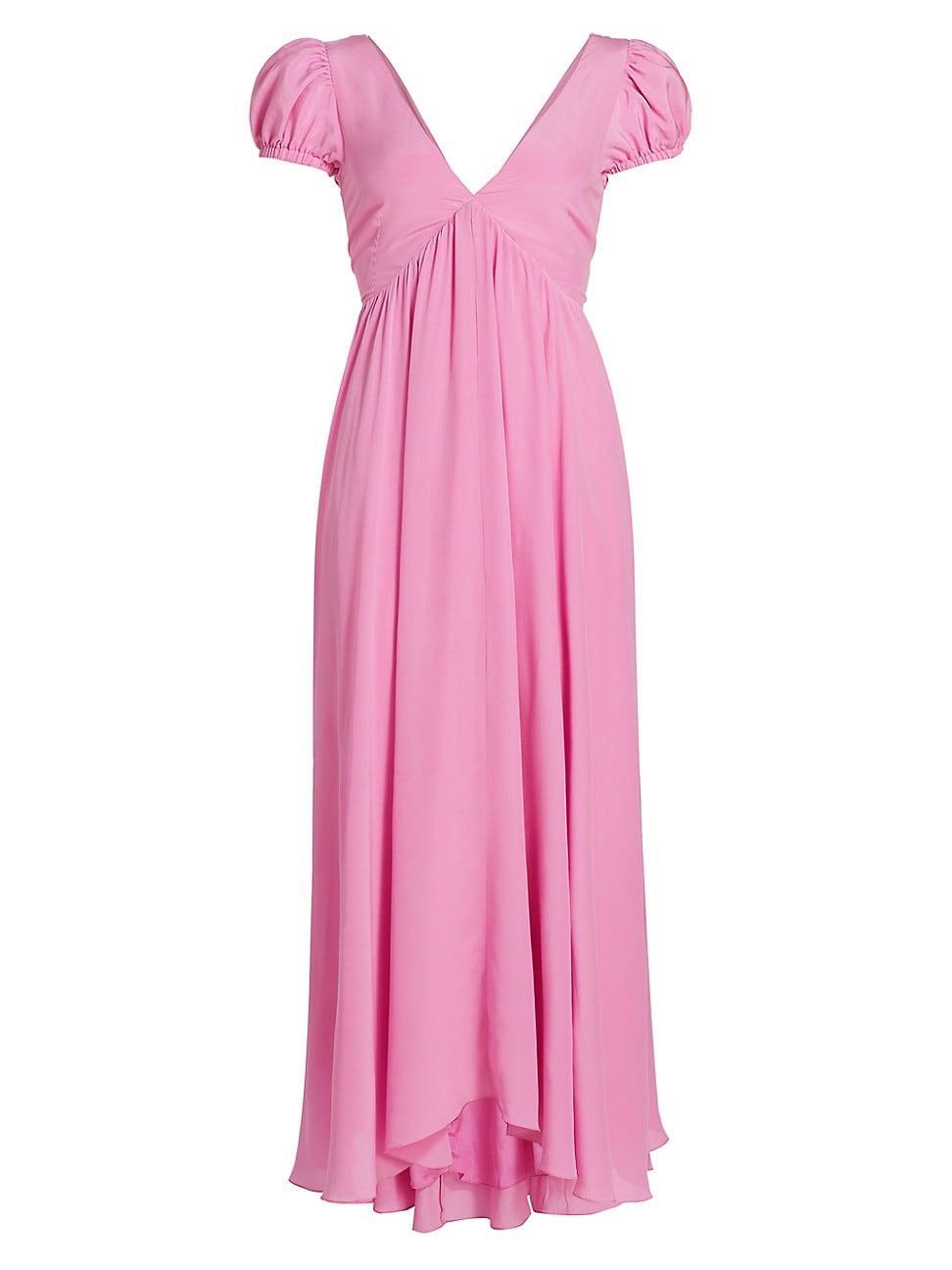 Womens Ashland Silk Crepe De Chine Midi-Dress Product Image