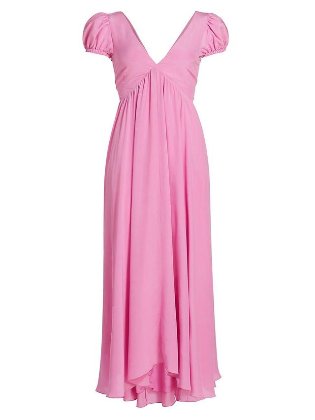 Womens Ashland Silk Crepe De Chine Midi-Dress Product Image