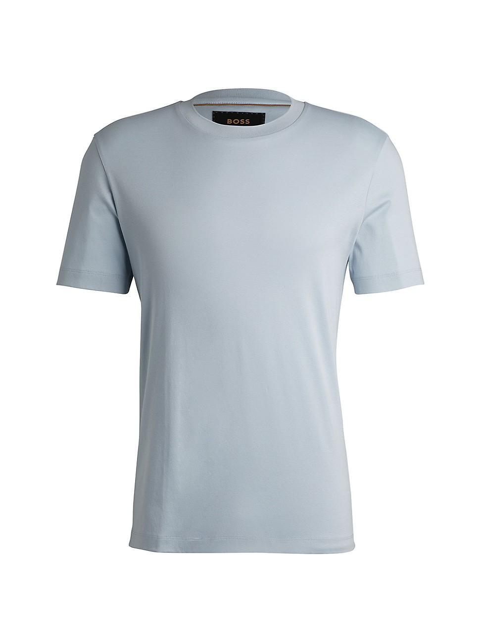 Mens Regular-Fit Crewneck T-Shirt in Mercerized Cotton Product Image