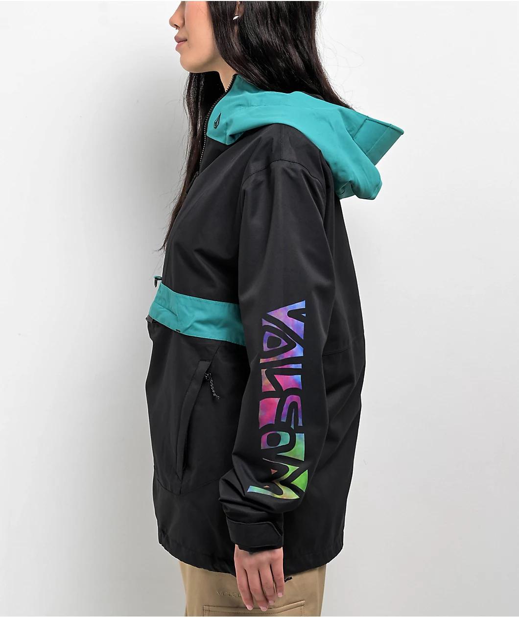 Volcom Ashfield Black & Blue 10K Anorak Snowboard Jacket Product Image