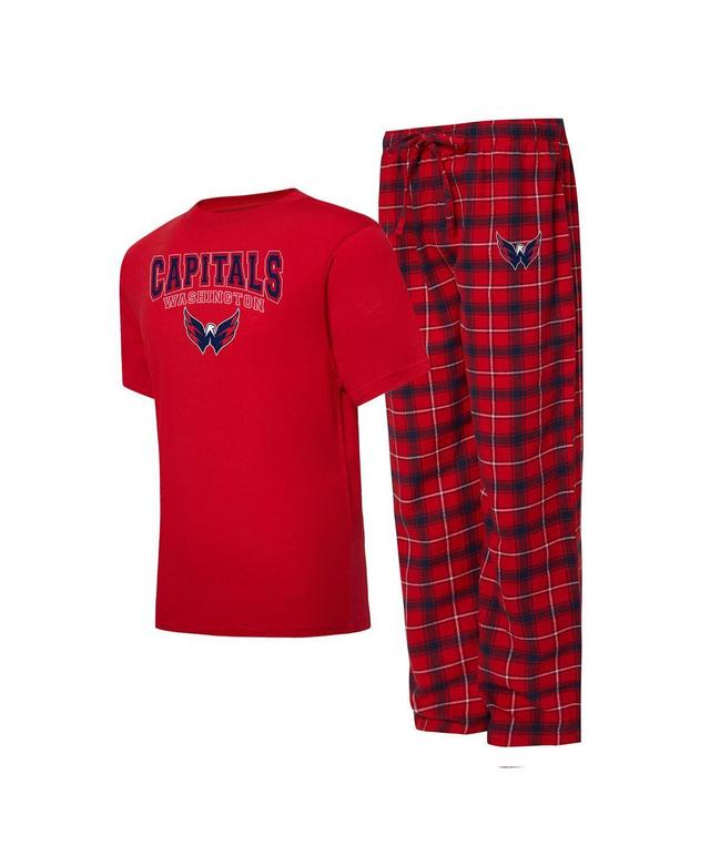 Mens Concepts Sport /Navy Washington Capitals Arctic T-Shirt & Pajama Pants Sleep Set Product Image