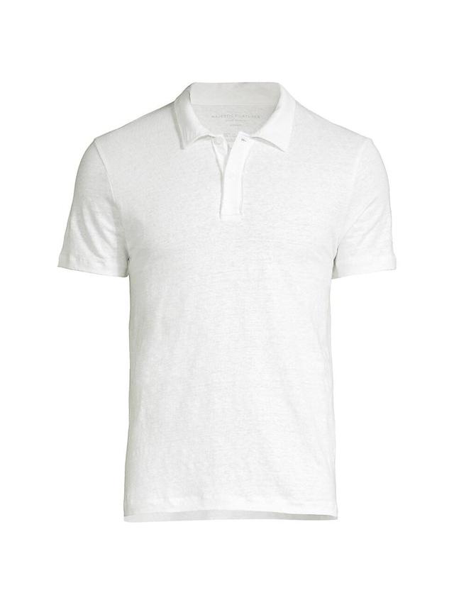 Mens Stretch Linen Polo Shirt Product Image