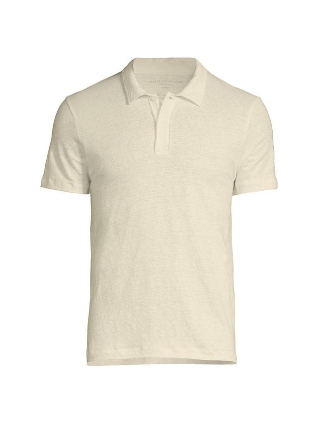 Mens Stretch Linen Polo Shirt Product Image