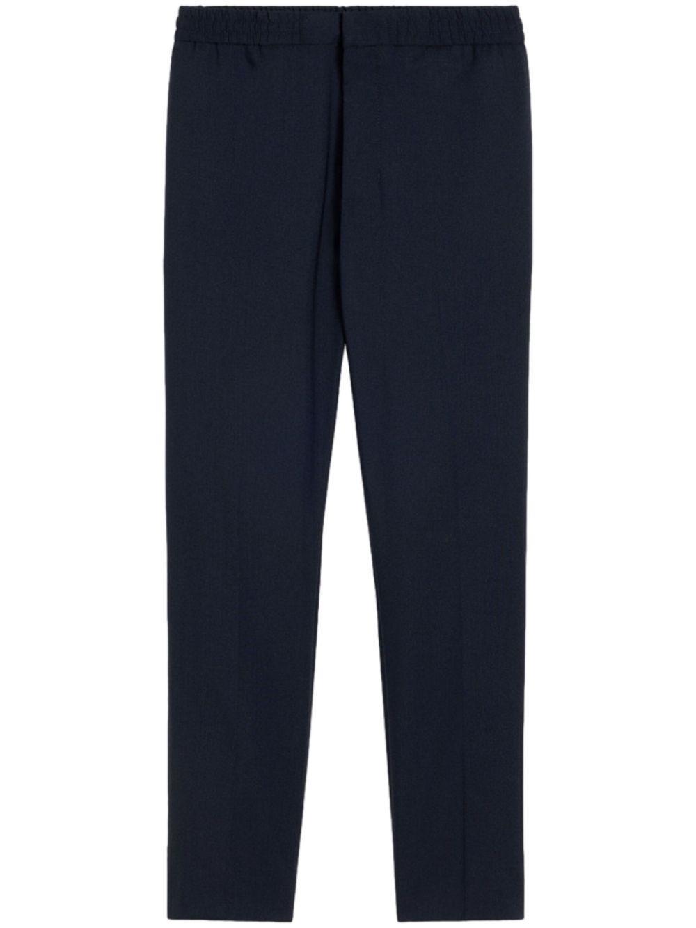 AMI ALEXANDRE MATTIUSSI Wool Straight-leg Trousers In Blue Product Image