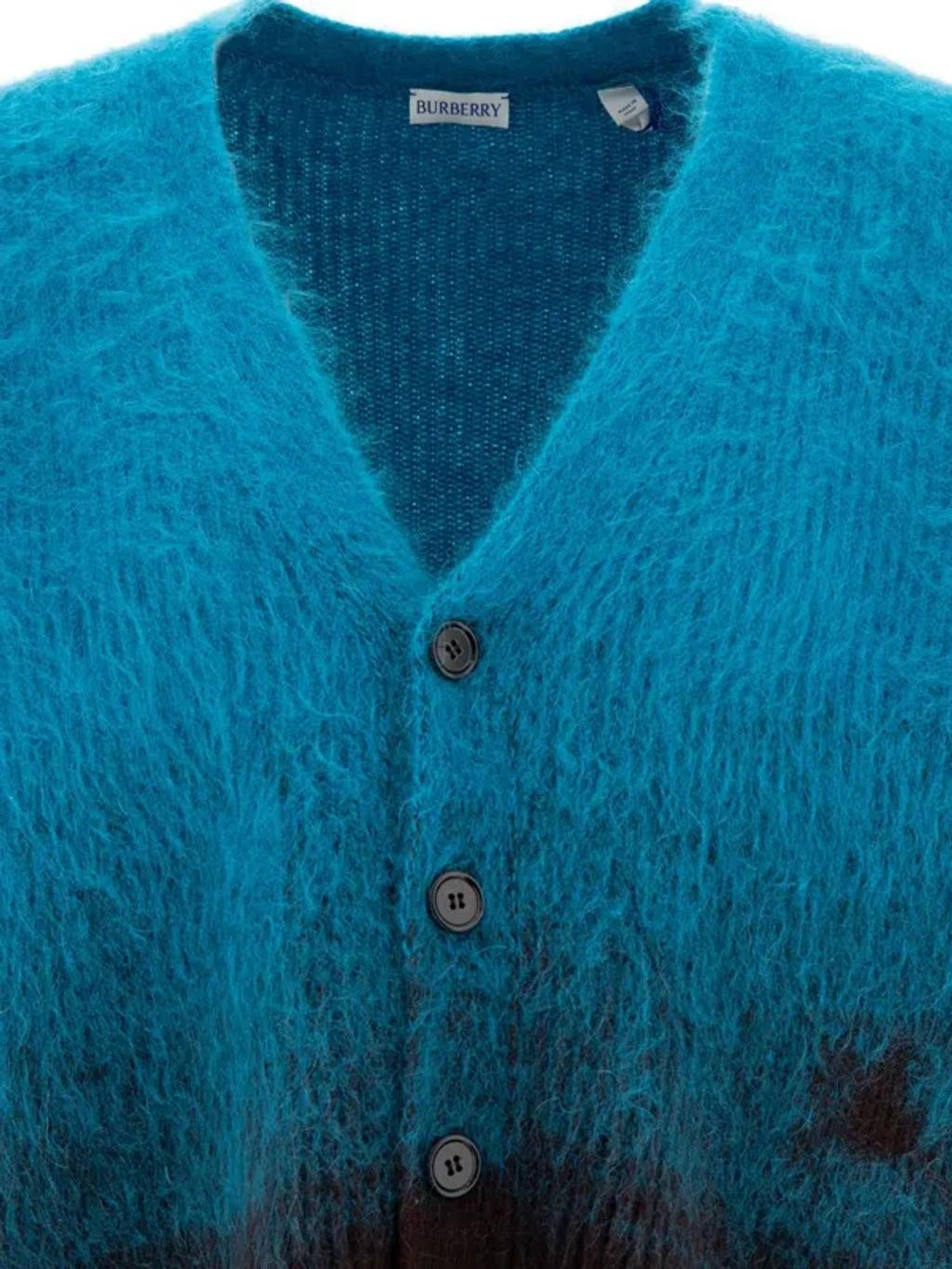 BURBERRY Cardigan In Blue Product Image