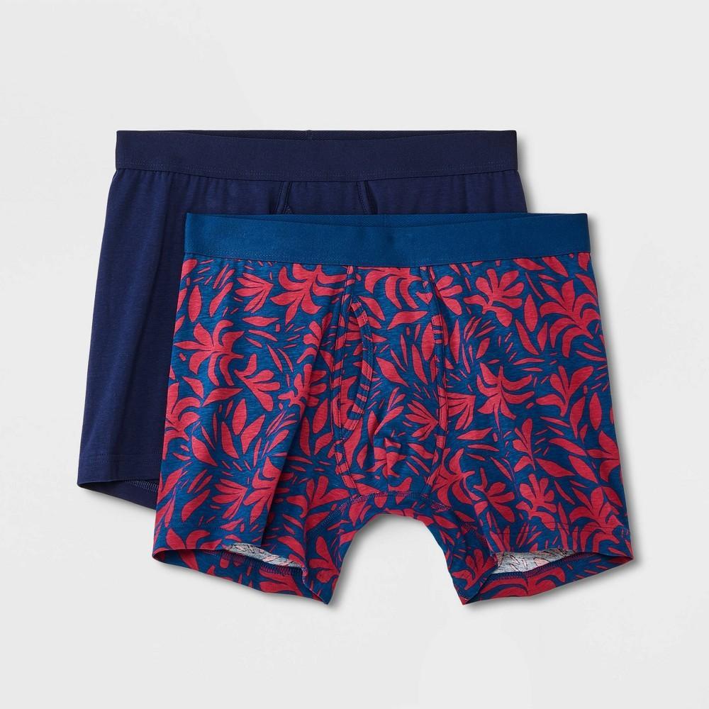 Mens Floral Print Boxer Briefs 2pk - Goodfellow & Co /Red Product Image