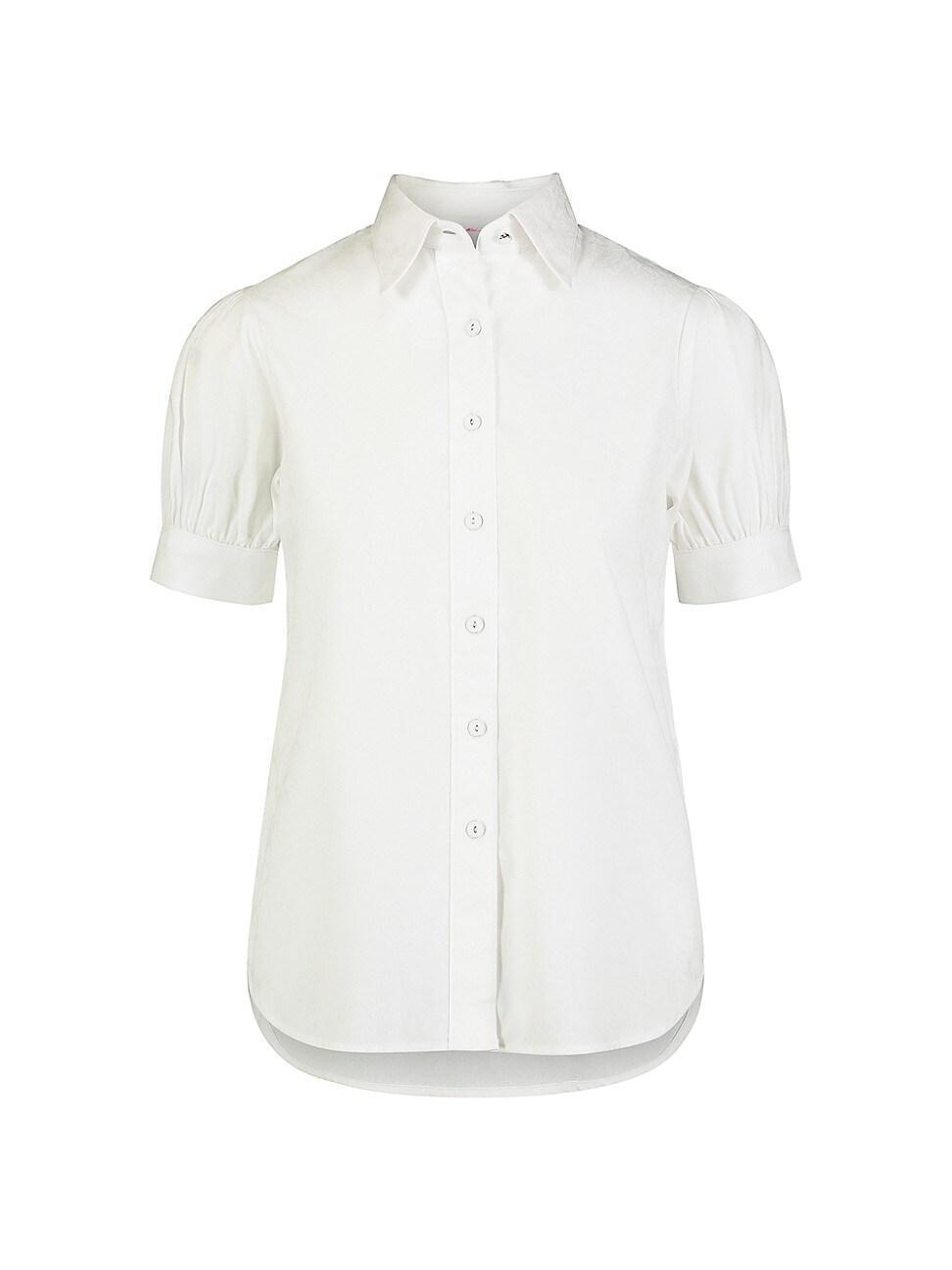 Womens Angie Stretch Cotton Short-Sleeve Shirt Product Image