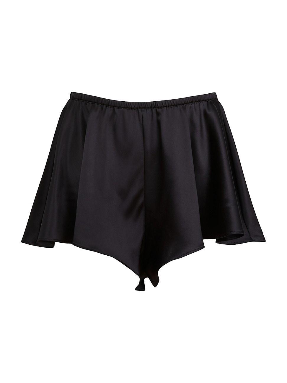 Womens Flutter Stretch-Silk Shorts Product Image