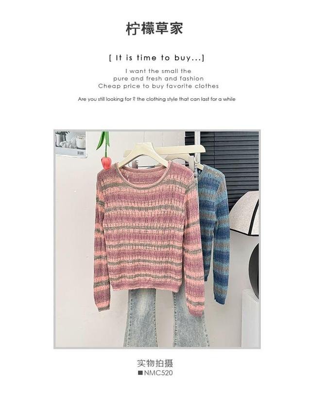 Striped Knit Top Product Image