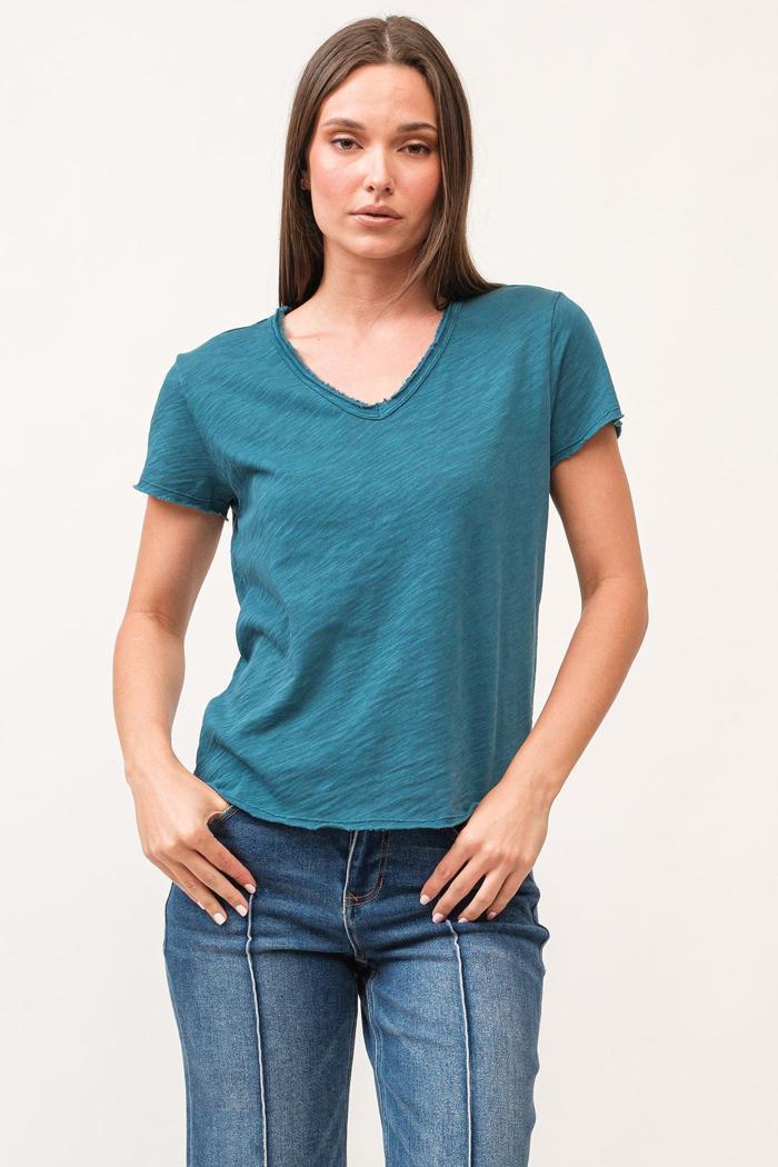 Vanya V Neck Relaxed Fit Tee Product Image