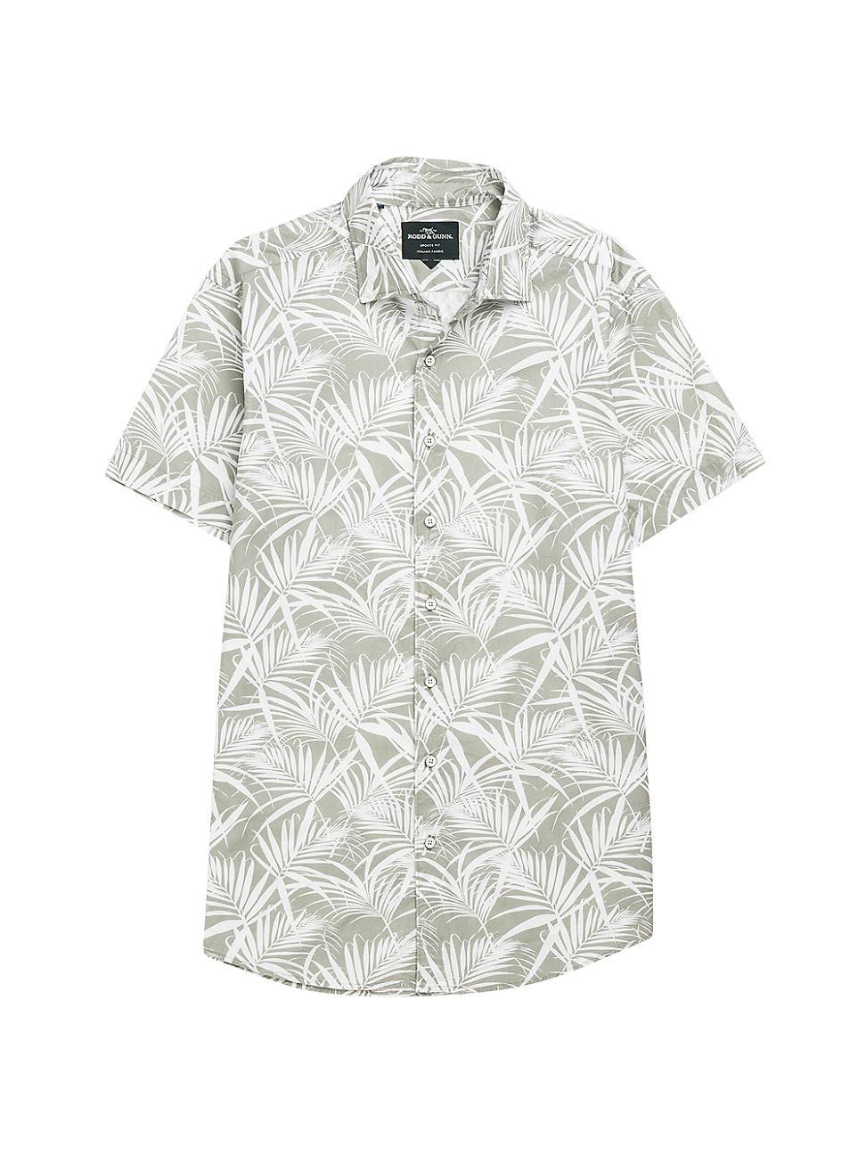 Mens Montcalm Palm Leaf Print Short-Sleeve Shirt Product Image